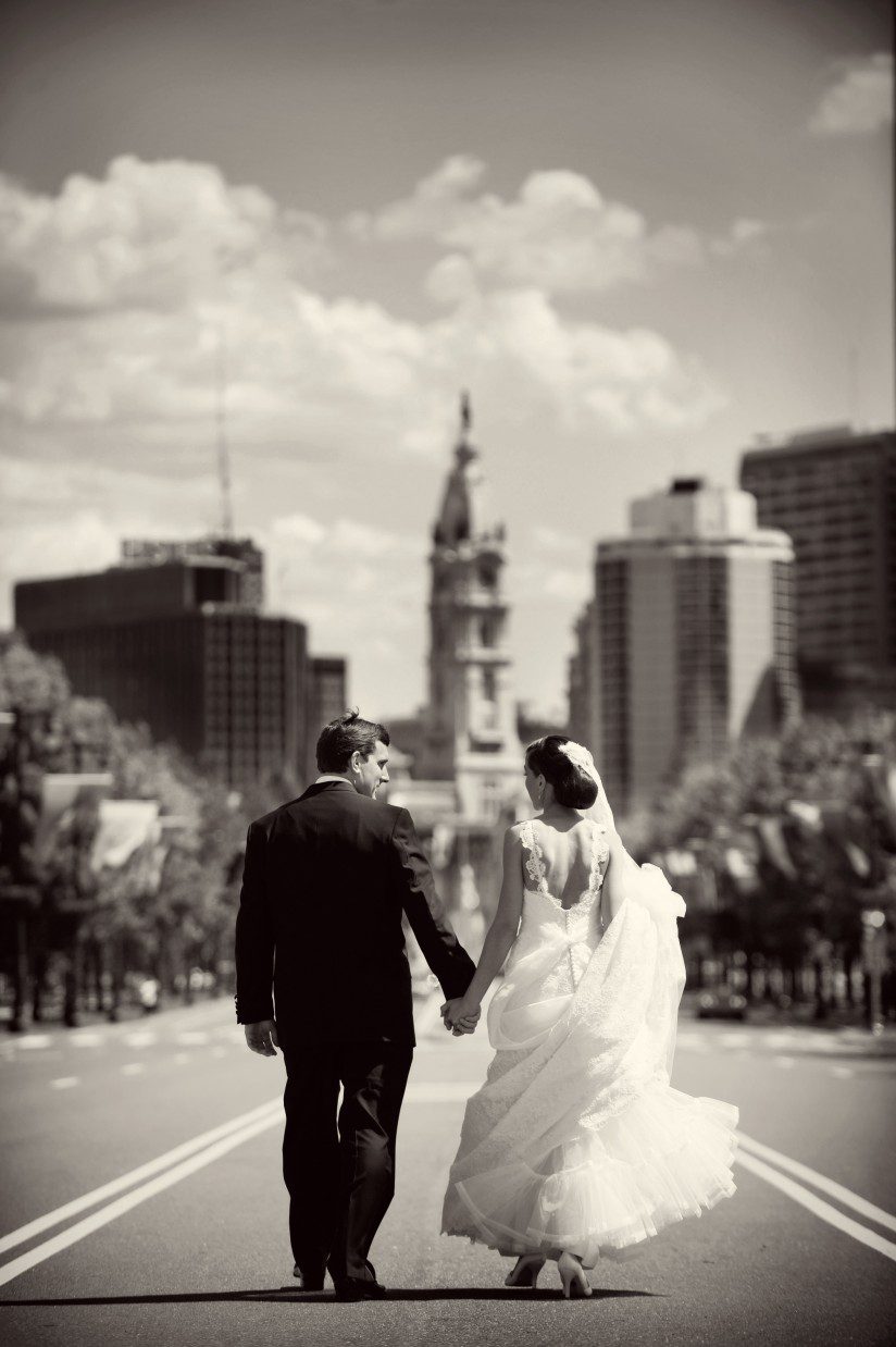 cliff mautner lace wedding gown with straps philadelphia four seasons hotel evantine design