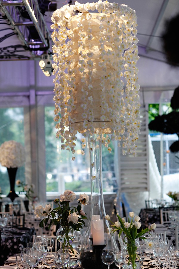 dogwood floral lamp white lamp modern event design evantine design philadelphia weddings