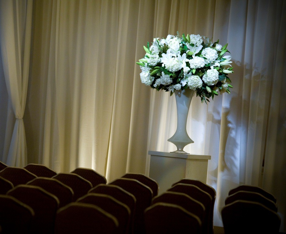 bar mitzvah service at hotel four seasons hotel white flowers evantine design