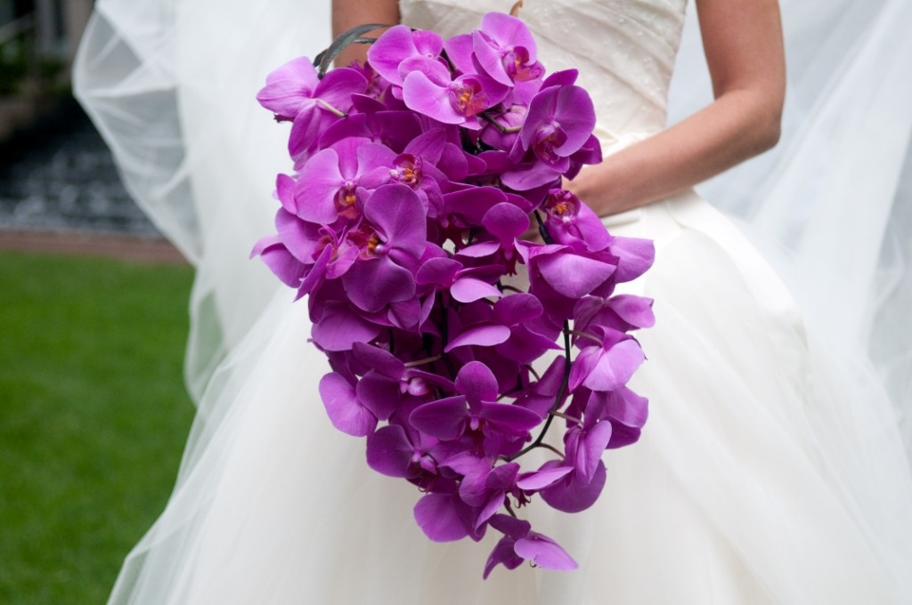 Magenta Purple Orchid Bridal Bouquets Evantine Design Philadelphia Weddings Luxury Wedding Flowers