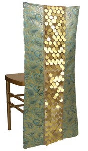 Tandoori-Aqua-Paillette-Gold-wildflower-linen-chair-covers-parties-events