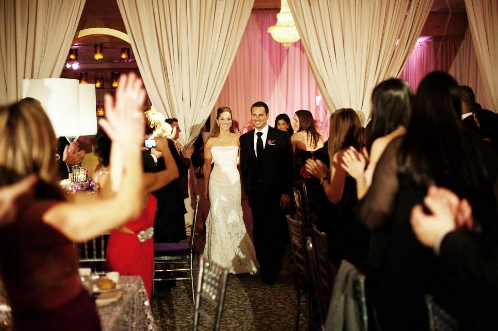 bride and groom grand entrance philadelphia weddings evantine design