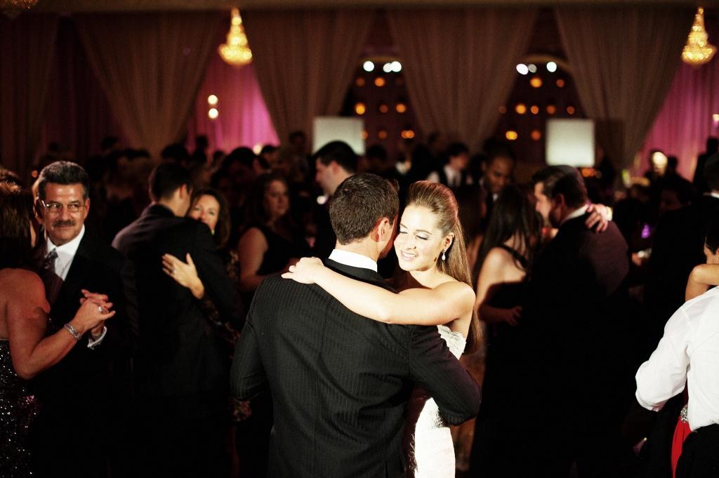 first dance eyes closed room in background evantine design philadelphia wedding planners