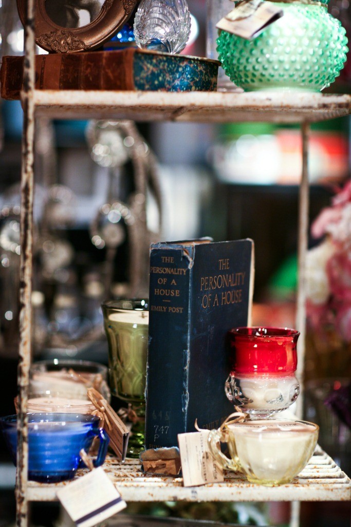 depression hobnail glass with waverly and irving candles evantine design rittenhouse hotel-vc