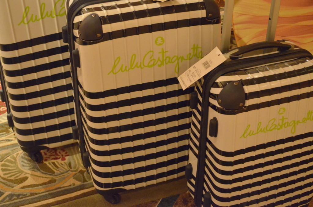 Striped Luggage for her Valentines Day Mothers Day Gifts