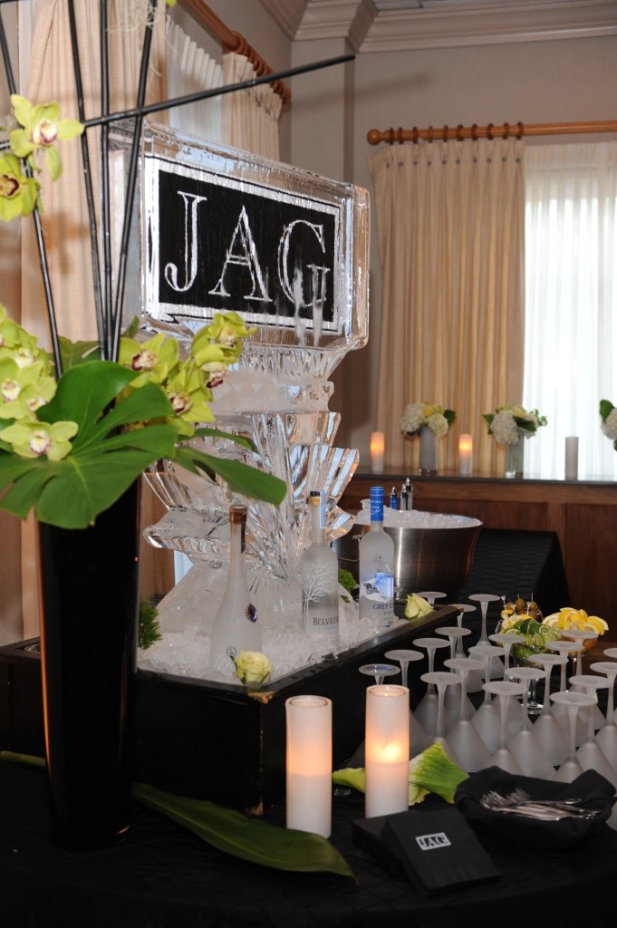 Ice Sculptures for Mitzvahs Philadelphia Event Planners Black and White