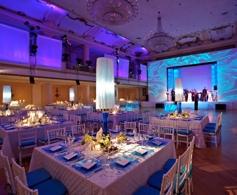 Ocean Projections on Stage Surround Evantine Design Philadelphia Event Designers