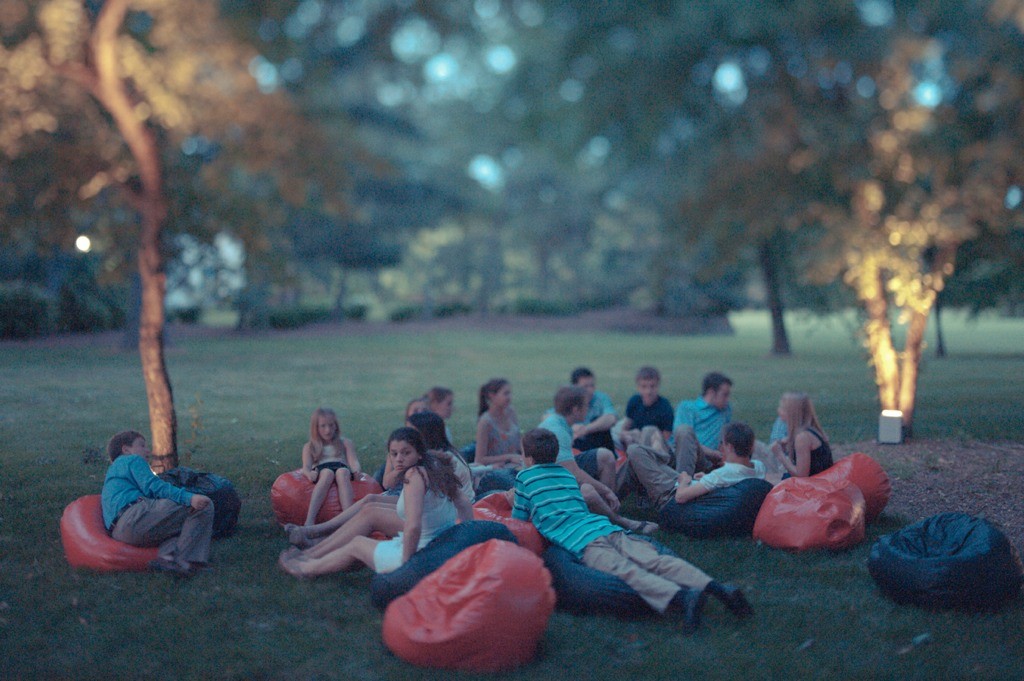 high school graduation parties outdoor movies beanbags philadelphia event designers