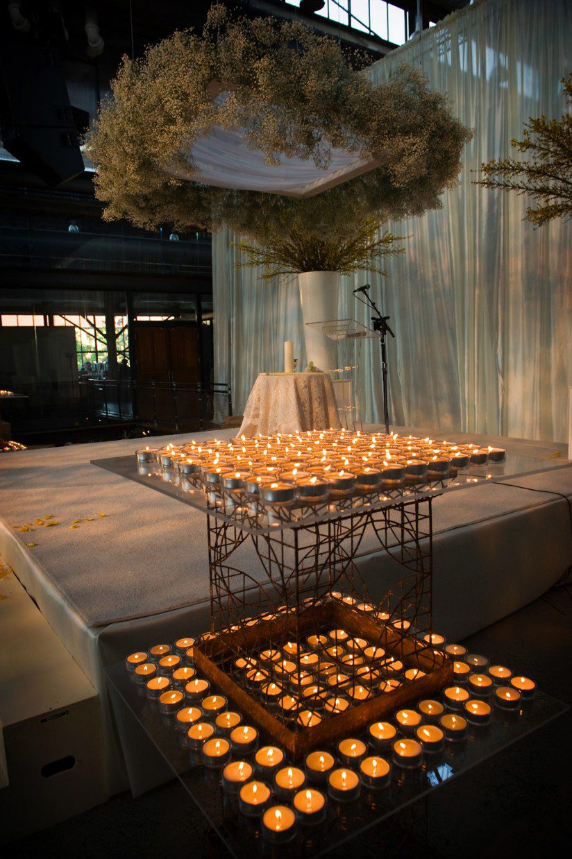 Suspended Chuppahs Babys Breath Candle Ceremonies