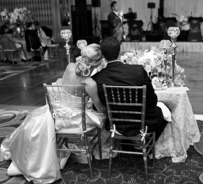 black and white sweetheart table best man toast four seasons hotel
