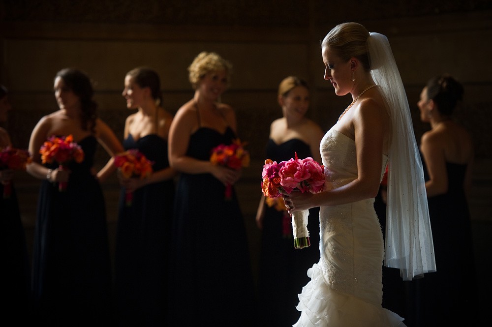 bridal portraits with bridesmaids cliff mautner photography