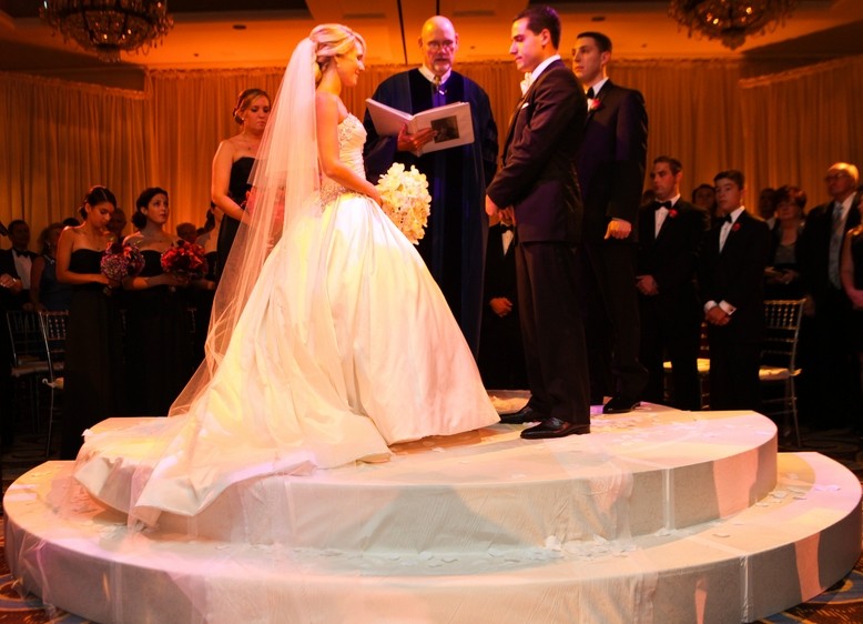 Round Ceremony Stage Evantine Design Wedding Decor Philadelphia Weddings