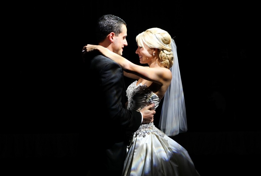 surprise bride and groom first dance photo montage evantine design luxury weddings philadelphia