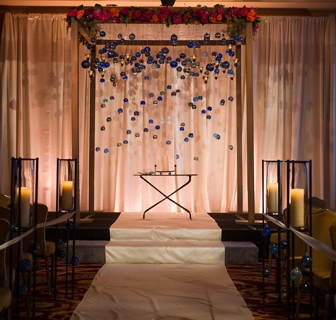 wedding chuppah blown glass ornaments ritz carlton weddings philadelphia-c