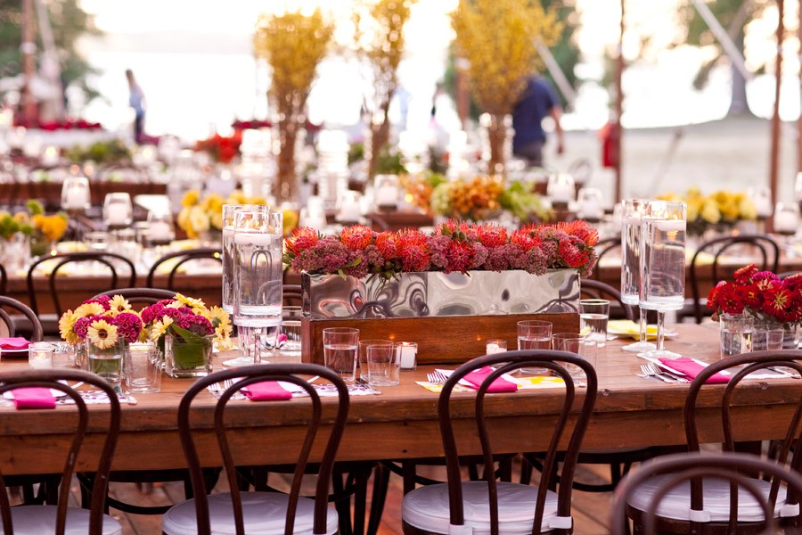 Colorful Modern Floral Tablescape Philadelphia Wedding Designers