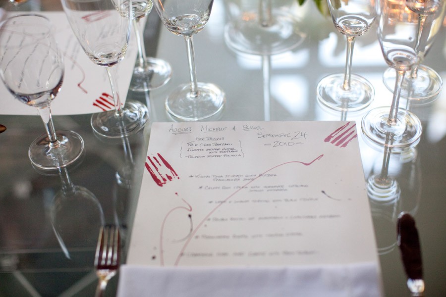 Menu Calligraphed by Marc Vetri for Private Event