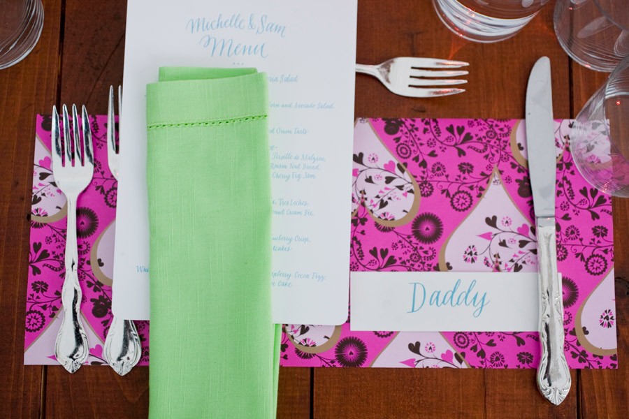 Wedding Menus Patterned Paper Placemats