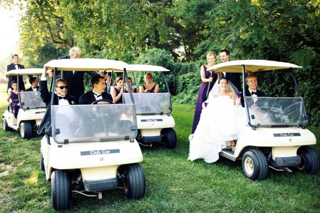 Bridal Party Photos Golf Carts Country Club Weddings South Jersey Wedding Planners