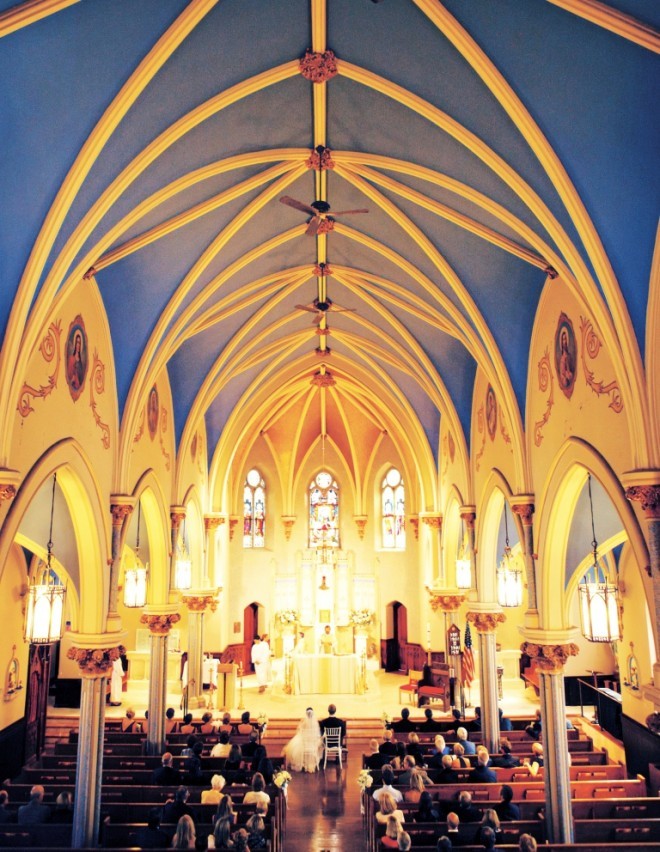 Catholic Wedding Ceremonies Blue Ceiling South Jersey