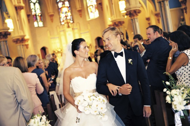 Ceremony Recessional Bride and Groom Exit Church Weddings Philadelphia