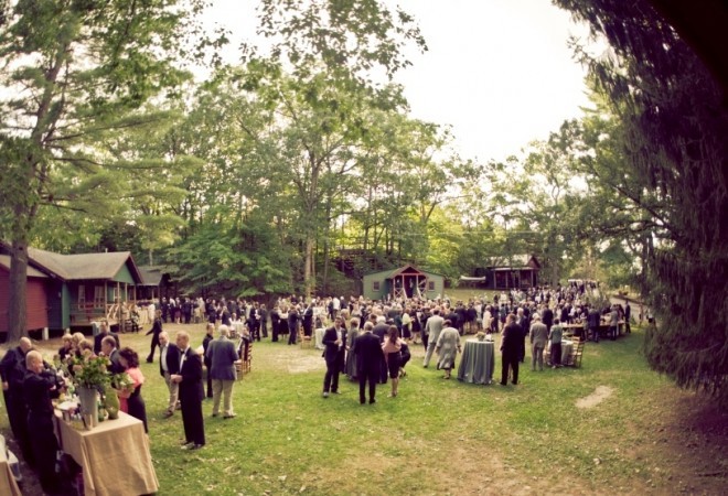 cocktail reception summer camp weddings pennsylvania