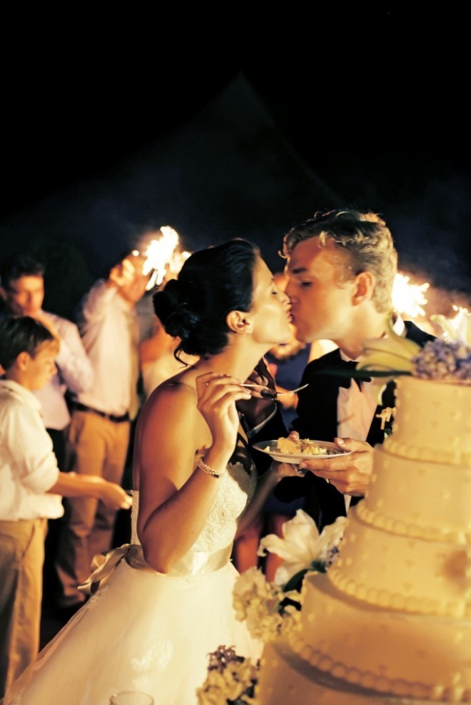 fireworks cake cutting philadelphia weddings evantine design