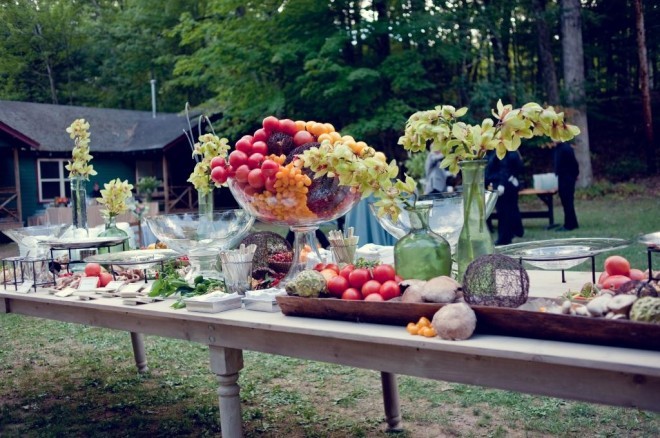 cocktail reception summer camp weddings pennsylvania