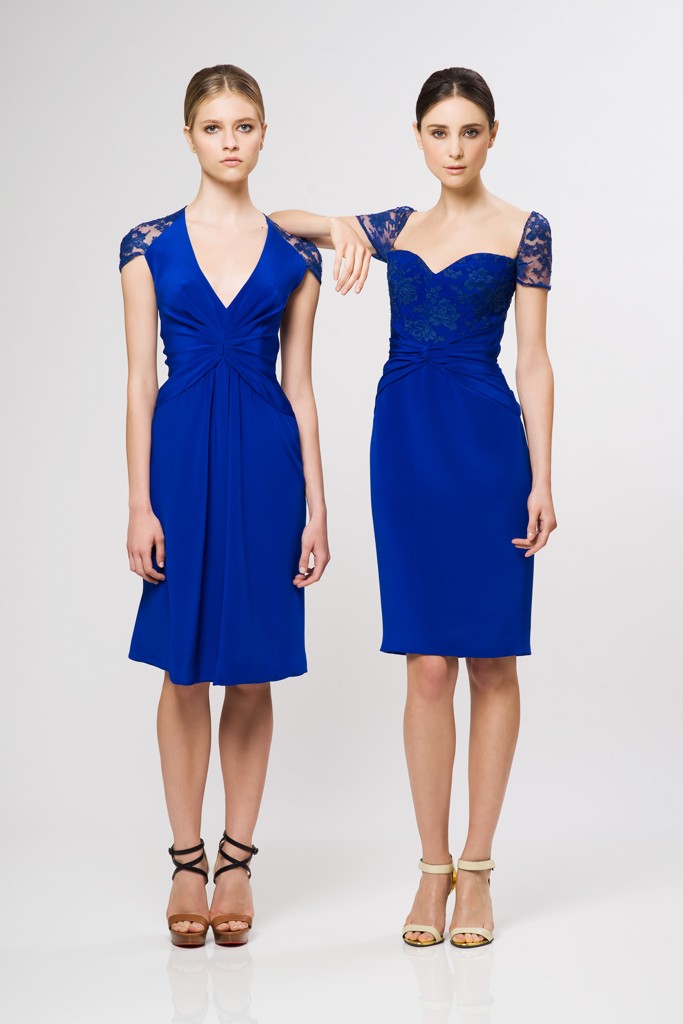 reem acra resort 2013 cobalt blue dresses