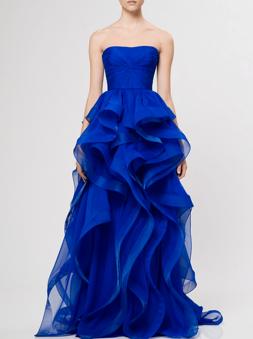 royal blue reem acra gowns resort 2013