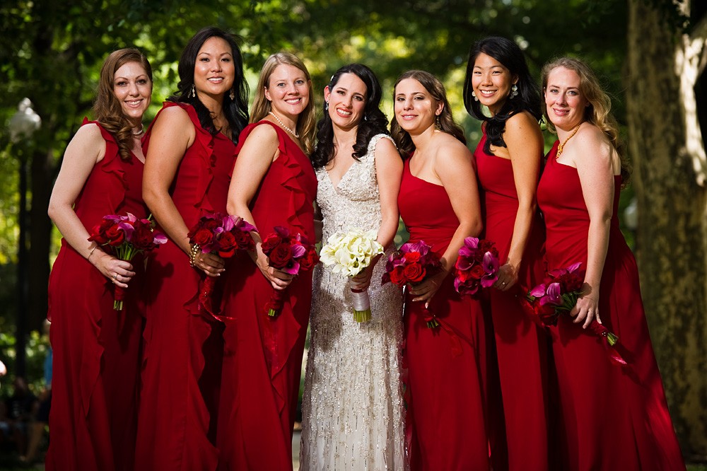 Chinese Wedding Red Flowers Evantine Design Rittenhouse Hotel Cliff Mautner