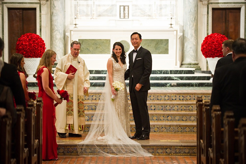 Red Ceremony Decor Philadelphia Weddings Evantine Cliff Mautner