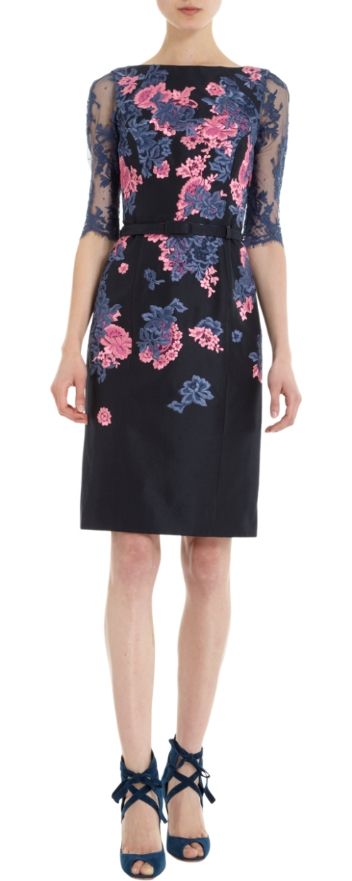 erdem anna dress floral print cocktail dress