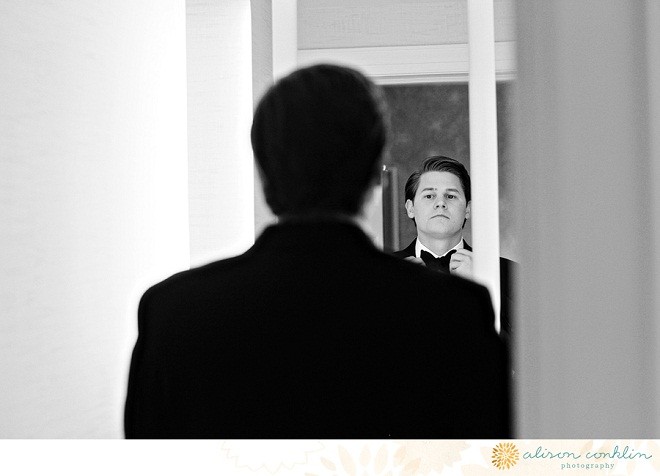 Groom Dressing Hyatt at the Bellevue Philadelphia