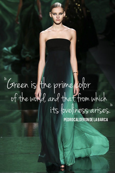 Monique Lhuillier Green Dress