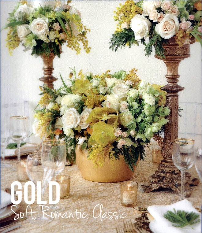 Evantine Design Traditional Centerpieces Wedding Planner Gold Weddings