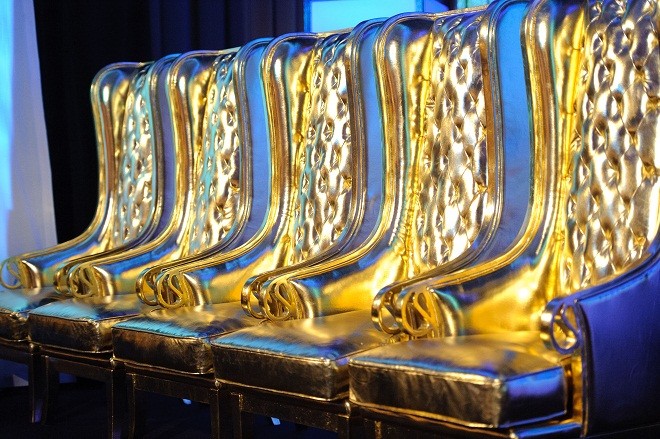 Metallic Gold Armchairs Luxe Event Rental Evantine Design