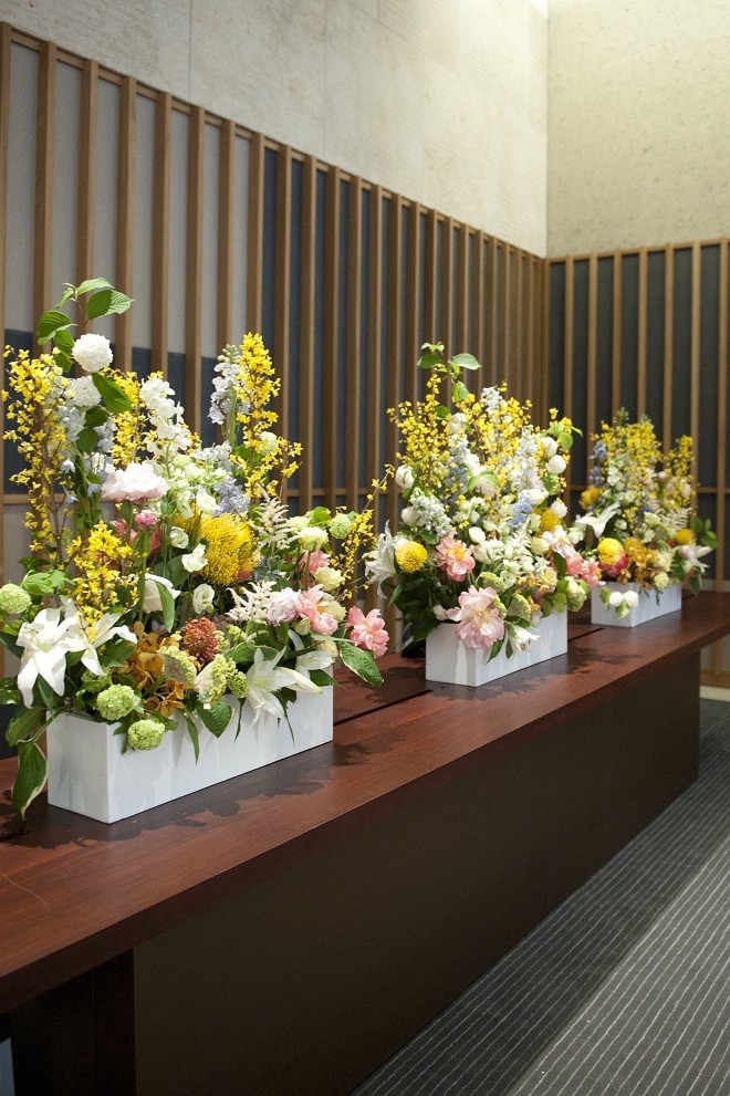 Entrance Arrangements Barnes Museum Opening Gala Evantine Design