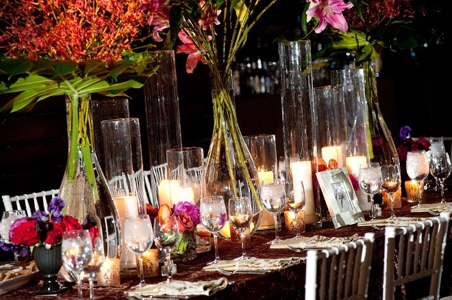 long feast tables for weddings