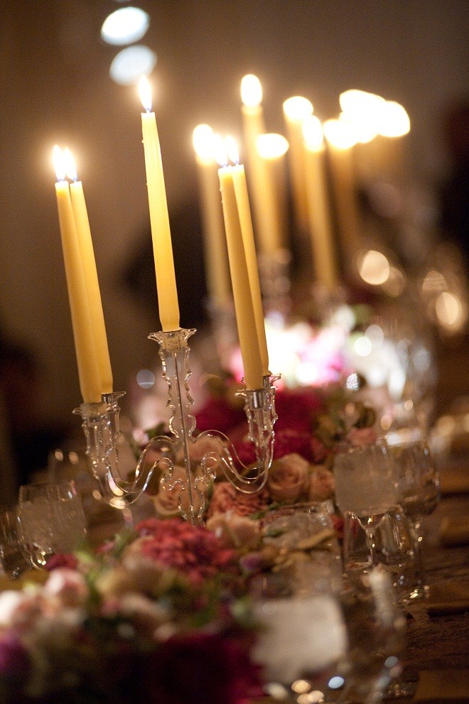 evantine design table centerpieces, taper candles for weddings