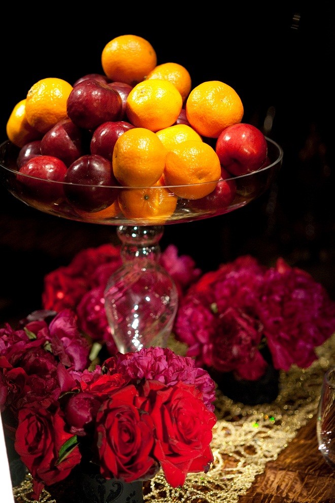 whole fruit centerpieces for events evantine design