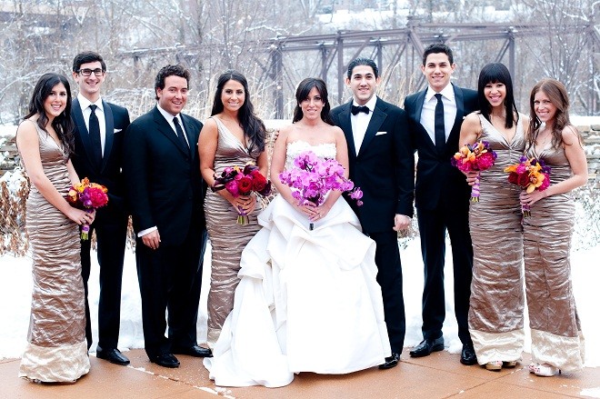 winter bridal party photos tyler boye