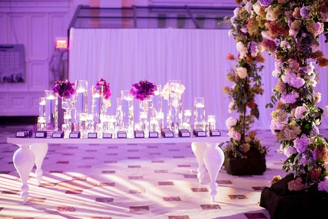 purple lighting for weddings evantine design please touch museum
