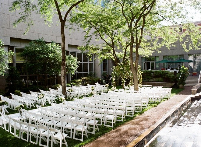 outdoor white chuppah garden ceremonies four seasons philadelphia evantine design liz banfield