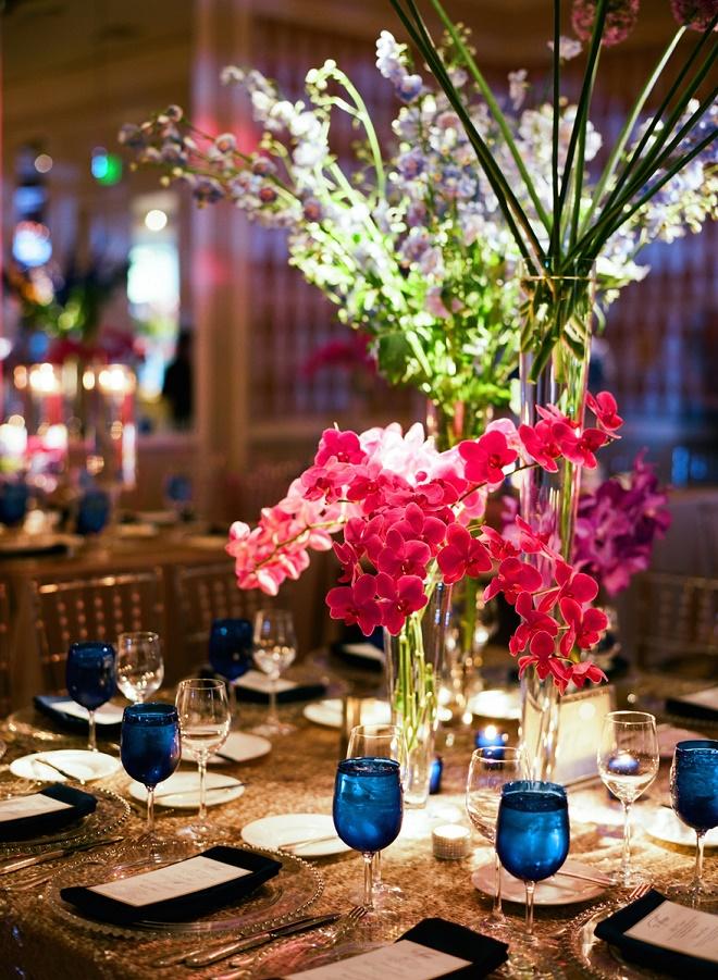 purple orchids blue wedding flowers philadelphia weddings evantine design liz banfield