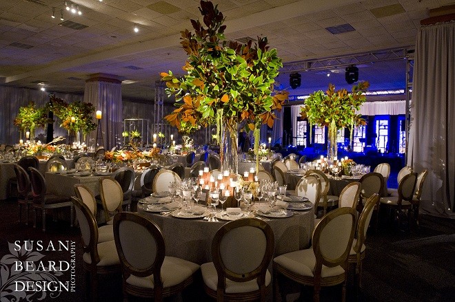magnolia branches floral enterpieces bar mitzvah decoration philadelphia party planners evantine design