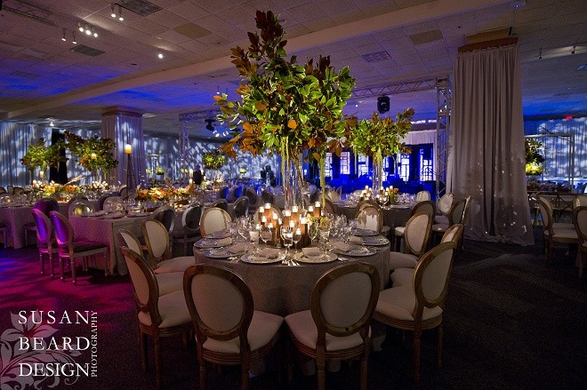 ballroom bar mitzvahs modern garden design suspended flowers evantine design floral design