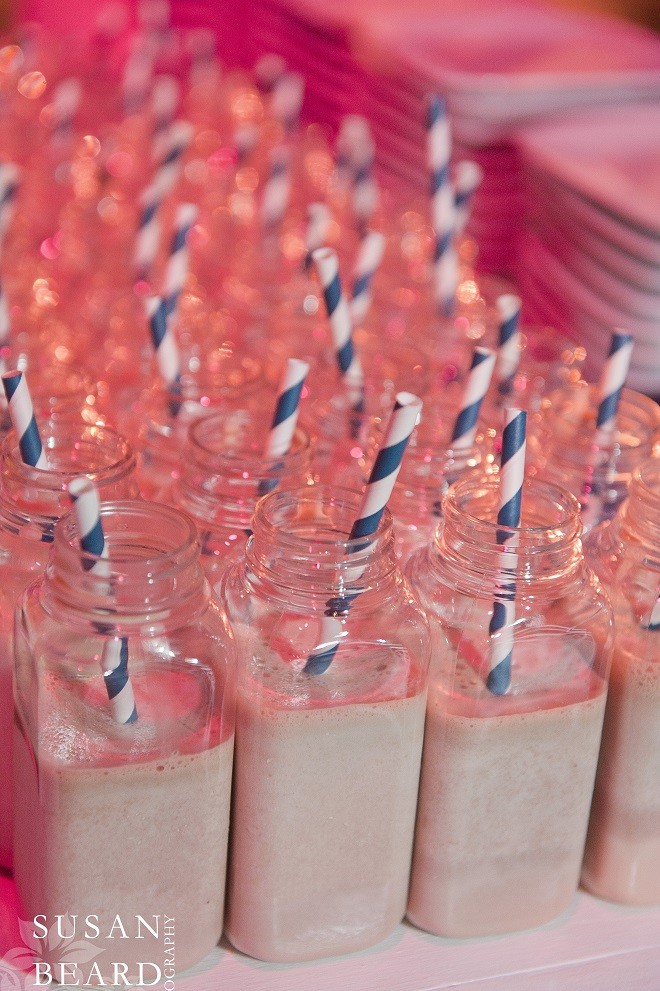 mini milk shakes with striped straws for kids parties philadelphia mitzvahs evantine design party planners