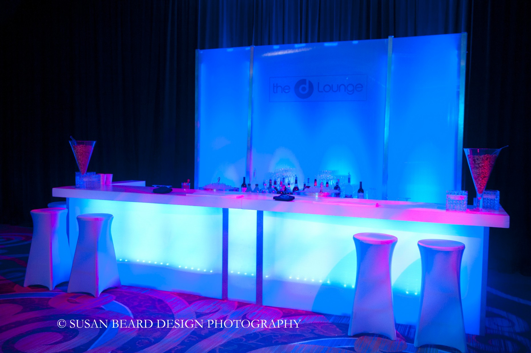 light up bars for events philadelphia event designers evantine design