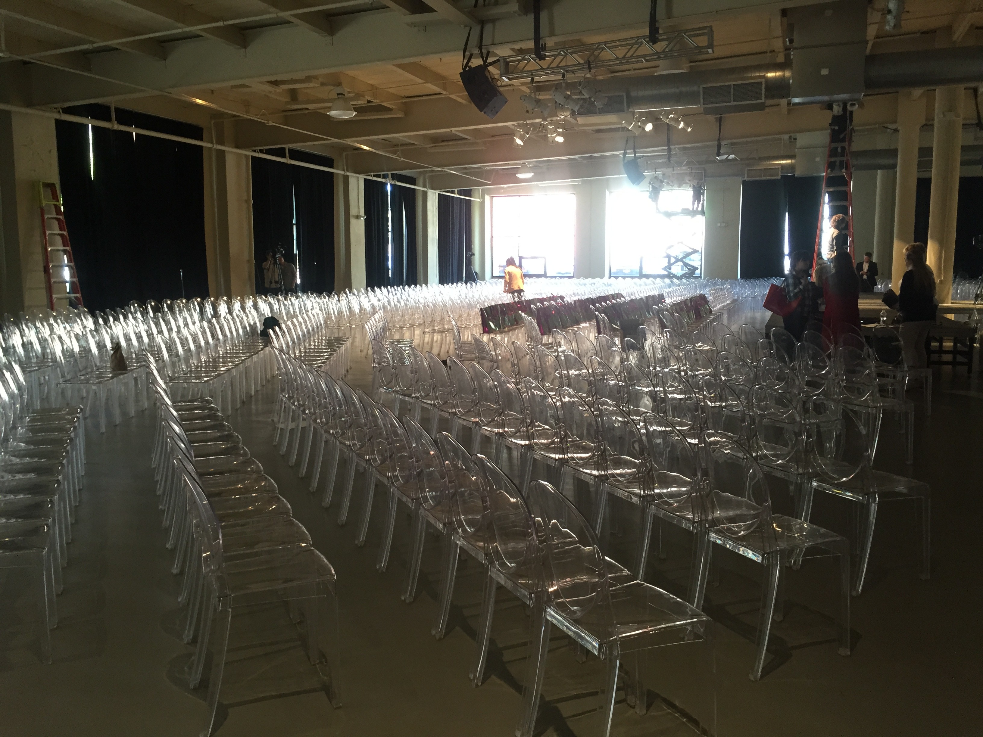 lucite chairs for events philadelphia fashion show evantine design