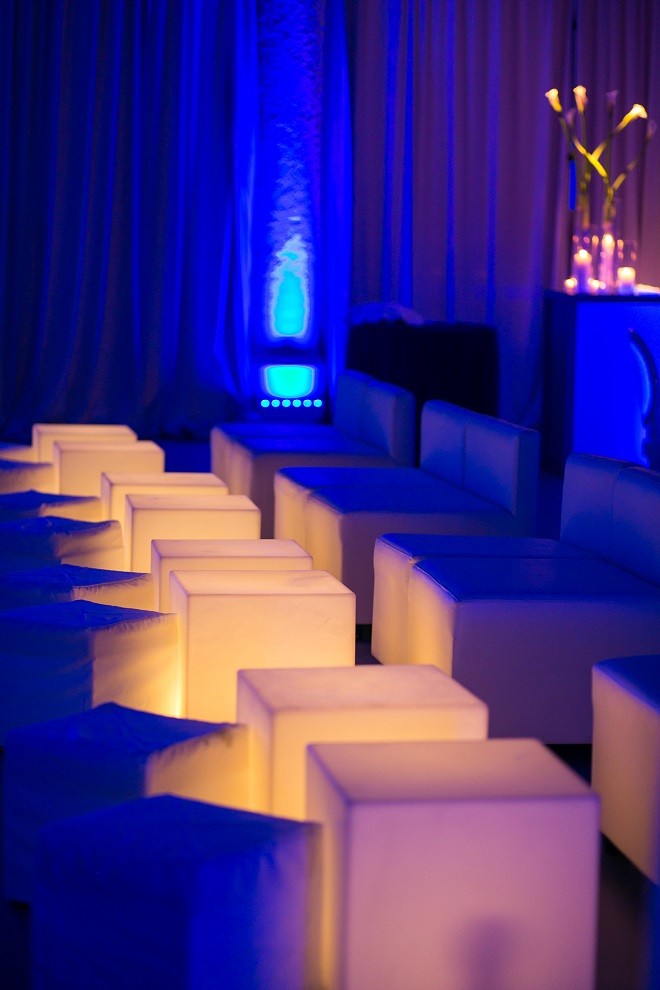 light up bar mitzvahs blue lighting white modern furniture for parties evantine design philadelphia party planners 2